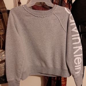 Crop Gray Sweatshirt